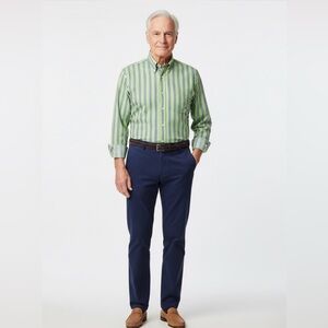 Vintage Lincs:  Striped Button-Down bold striped Shirt 💯 cotton. Wide fit.